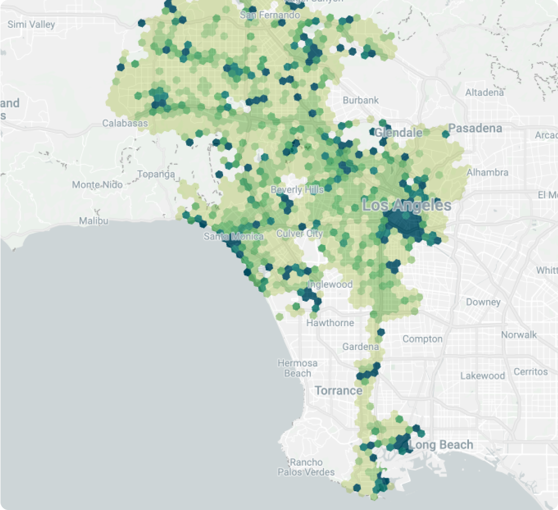 a visual of a map made in CARTO