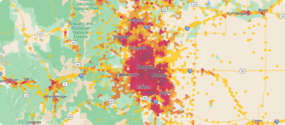 A visualization of the map for developers